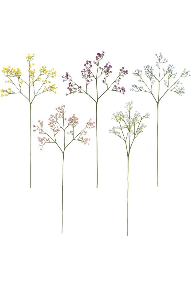25 pcs Artificial Baby Breath Flowers Mix Gypsophila Bouquets - Real Touch