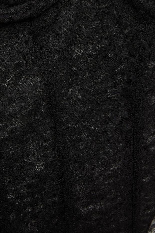 Dantelli askılı korse tarzı body - 7