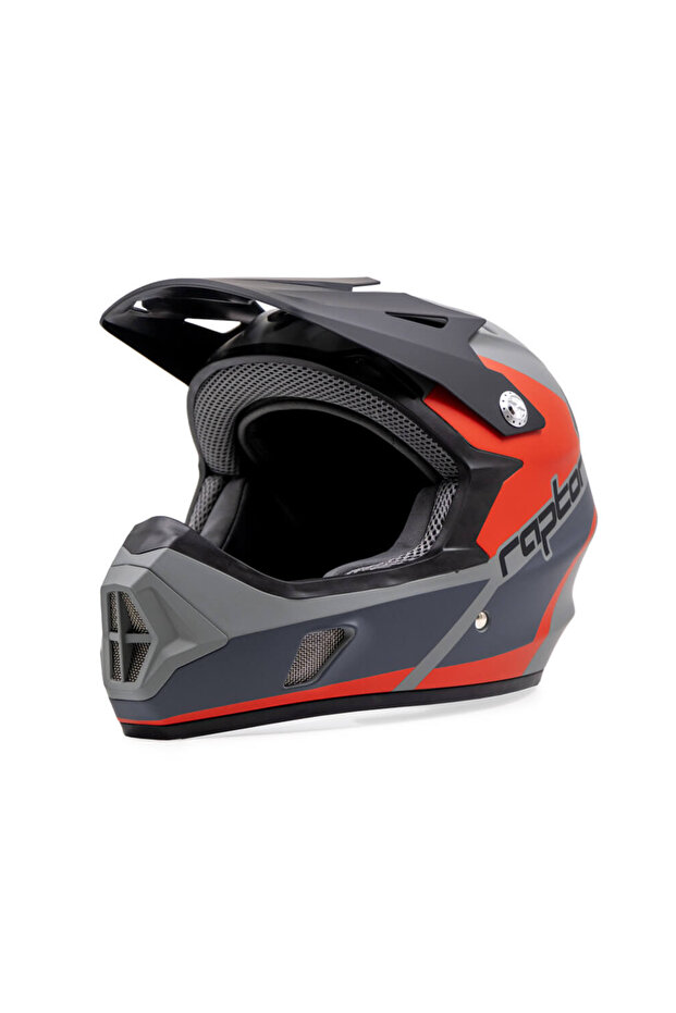 RAPTOR Full Face Bisiklet Kaskı Onyx XL Beden Gri
