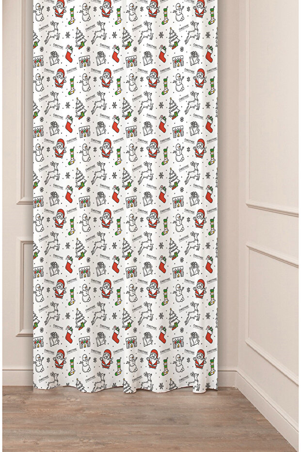 Christmas Pine Tree Christmas Tree Snow New Year Christmas Patterned Specially Designed Digital Printed Background Curtain