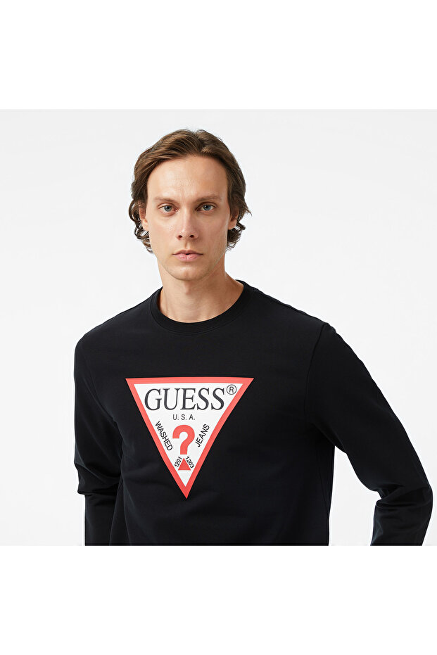 Erkek Siyah Sweatshirt - 4