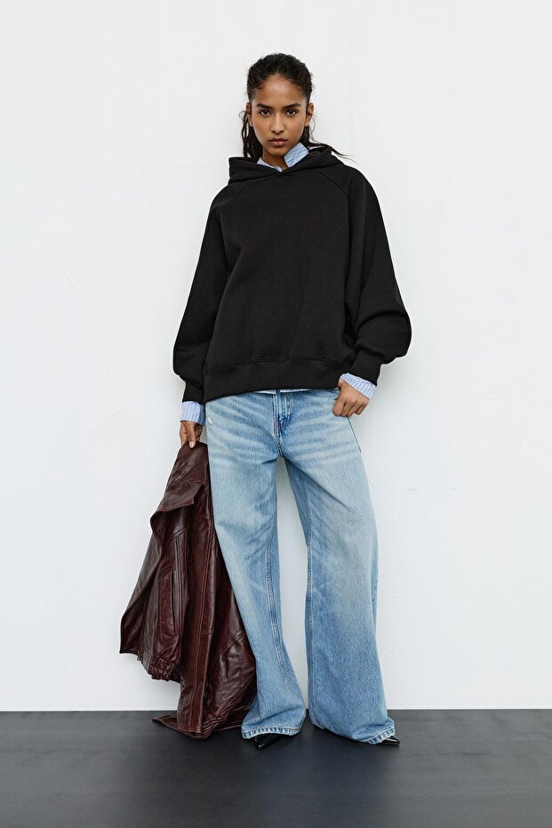 Oversize kapüşonlu sweatshirt - 3