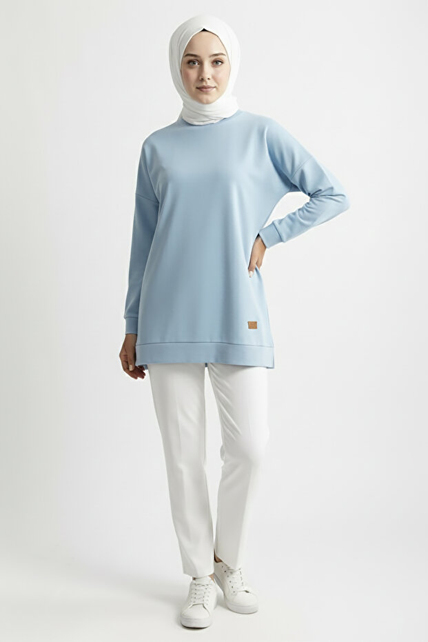 A5415 - سترة طويلة نسائية أساسية مريحة ورفيعة بخيطين