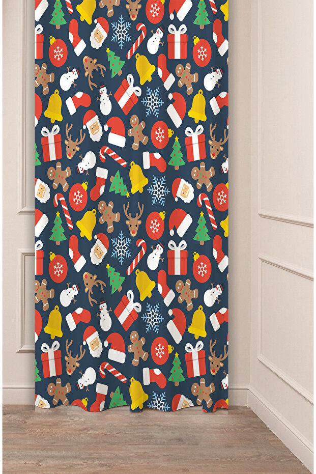 Christmas Pine Tree Christmas Tree Snow New Year Christmas Patterned Specially Designed Digital Printed Background Curtain
