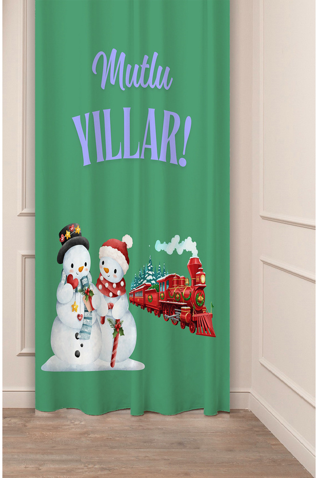 Christmas Pine Tree Christmas Tree Snow New Year Christmas Patterned Specially Designed Digital Printed Background Curtain