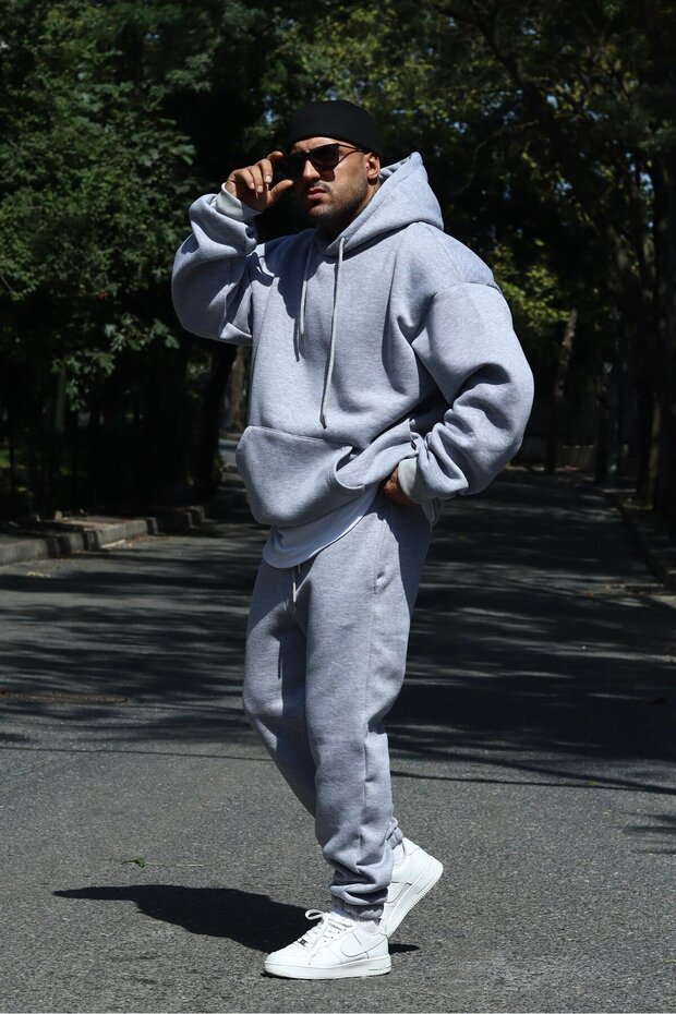 Winter Tracksuit Set with Wool Inside 3 Threads - 4