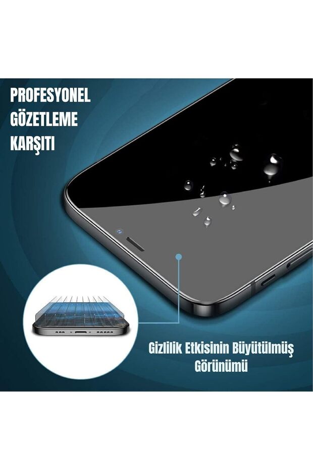 واقي شاشة زجاجي غير قابل للكسر متوافق مع آيفون X وXS، يغطي الشاشة بالكامل ويحمي الخصوصية - 3