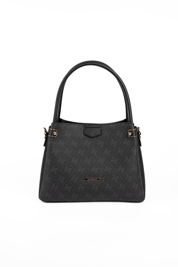 Black - Black Monogram Women's Handbag Sp1254