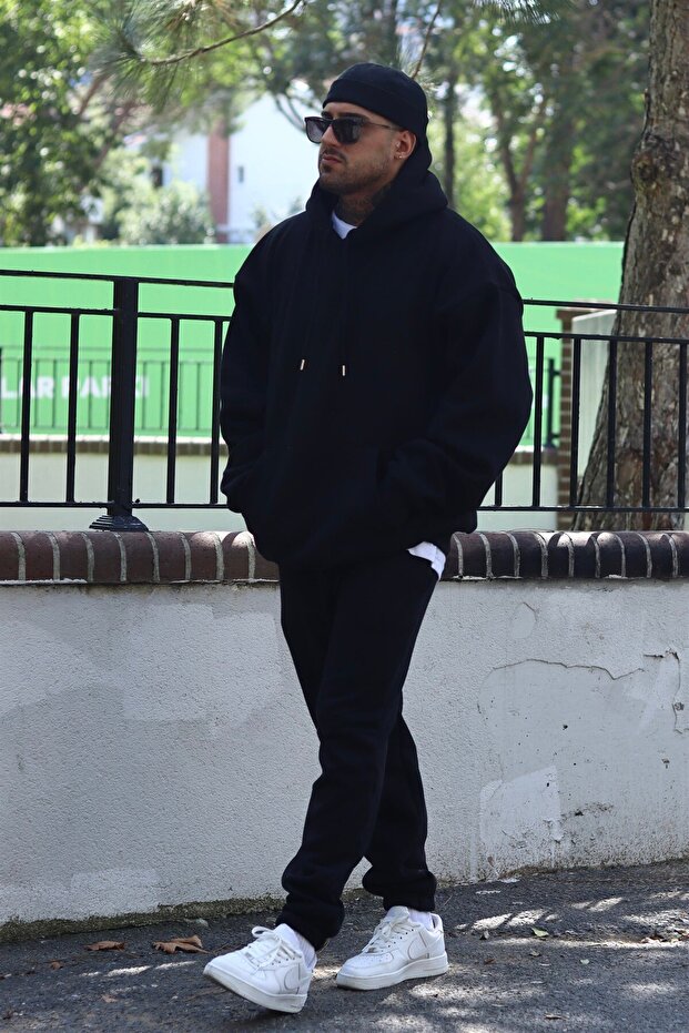 طقم رياضي شتوي من الصوف الداخلي بثلاثة خيوط - 4