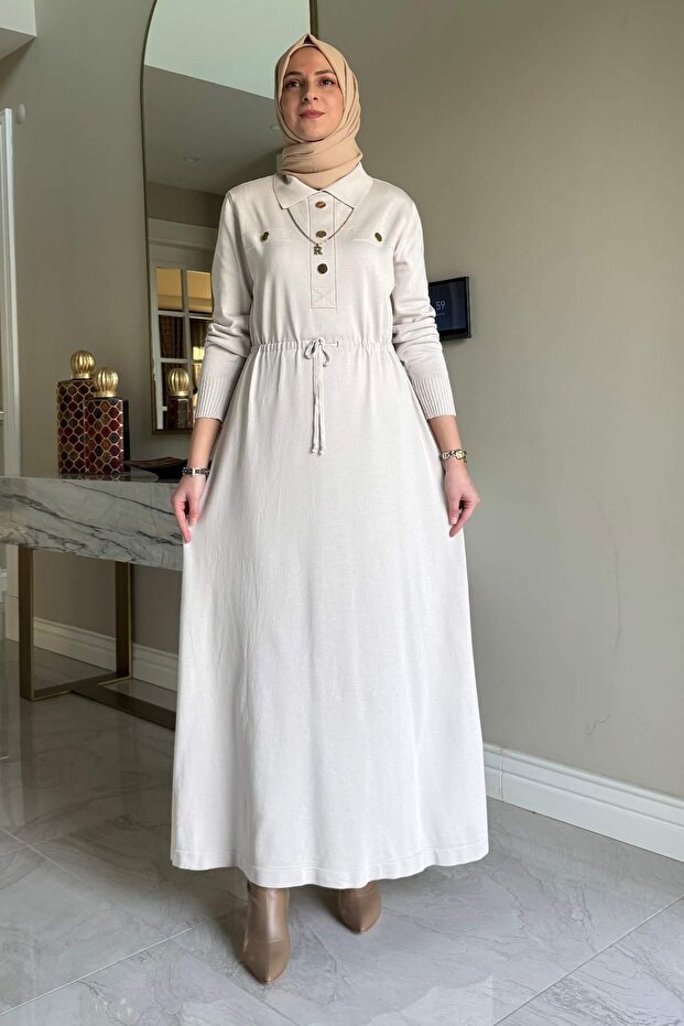 Hazan Triko Elbise Taş - 1