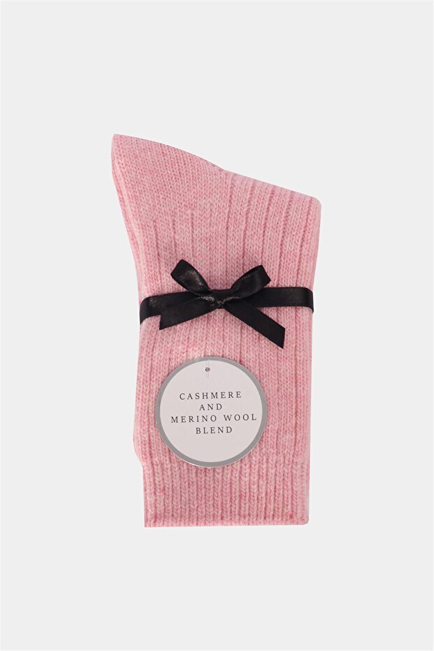 Açık Pembe Kalın Bot Çorabı - 2