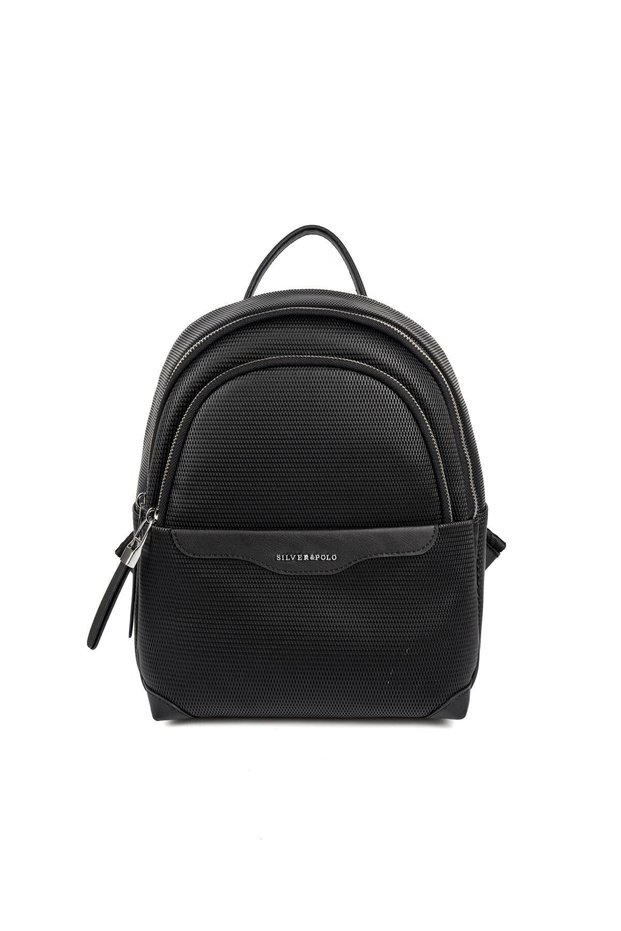 Black - Black Honeycomb Women's Backpack Sp1265