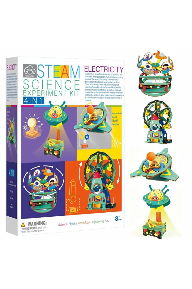 4-in-1 STEM Science Experiment Kit for Kids | DIY Physics & Engineering Projects