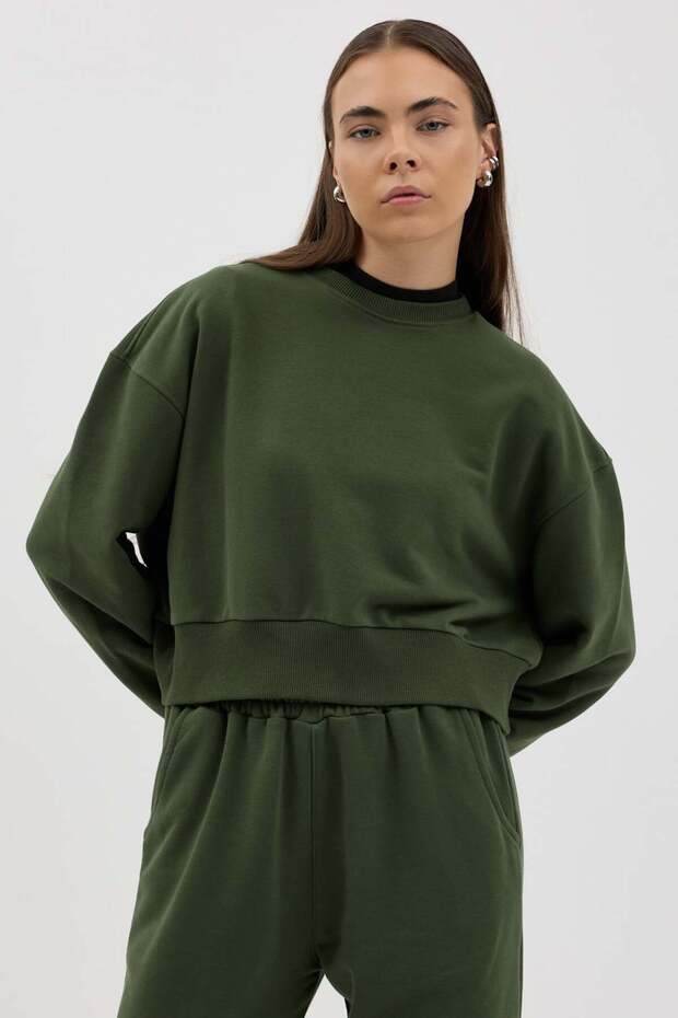 Cozy Bisiklet Yaka Sweatshirt - 1