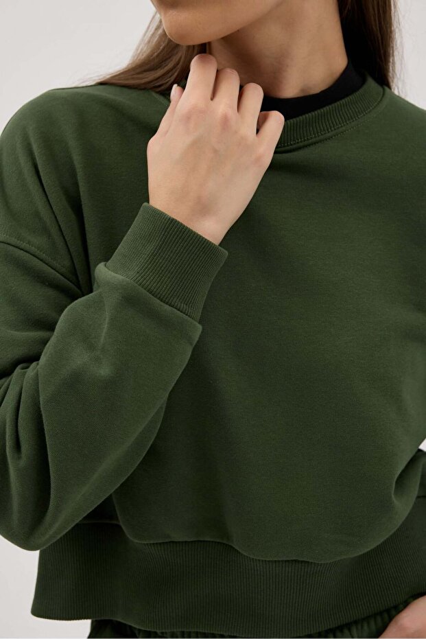 Cozy Bisiklet Yaka Sweatshirt - 3