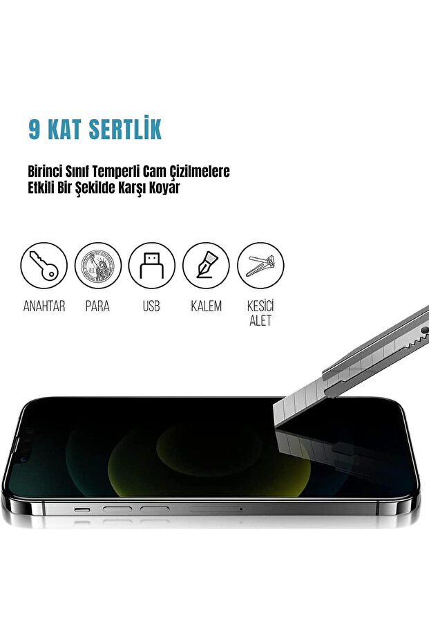 واقي شاشة زجاجي غير قابل للكسر متوافق مع آيفون X وXS، يغطي الشاشة بالكامل ويحمي الخصوصية - 5