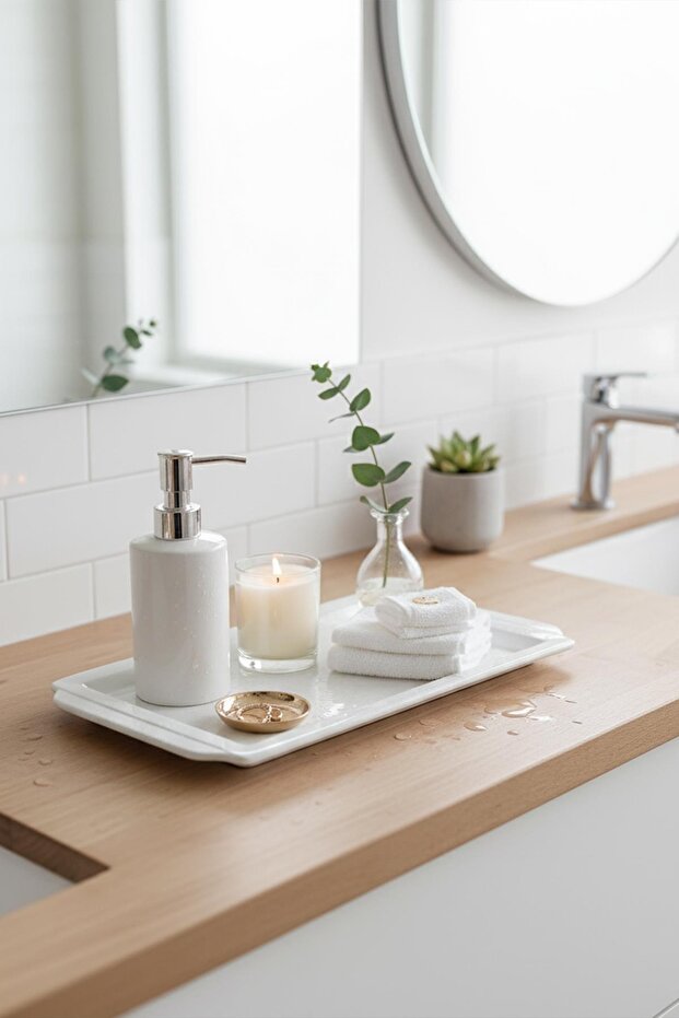 صينية بسكويت سيراميك بمقبض مسطح - 6