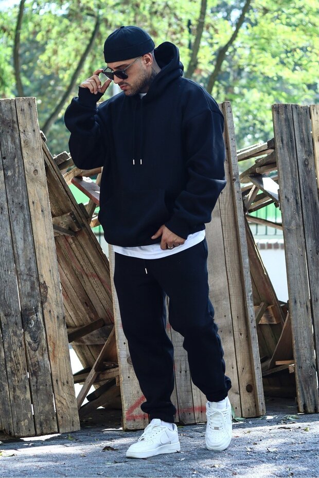 طقم رياضي شتوي من الصوف الداخلي بثلاثة خيوط - 1