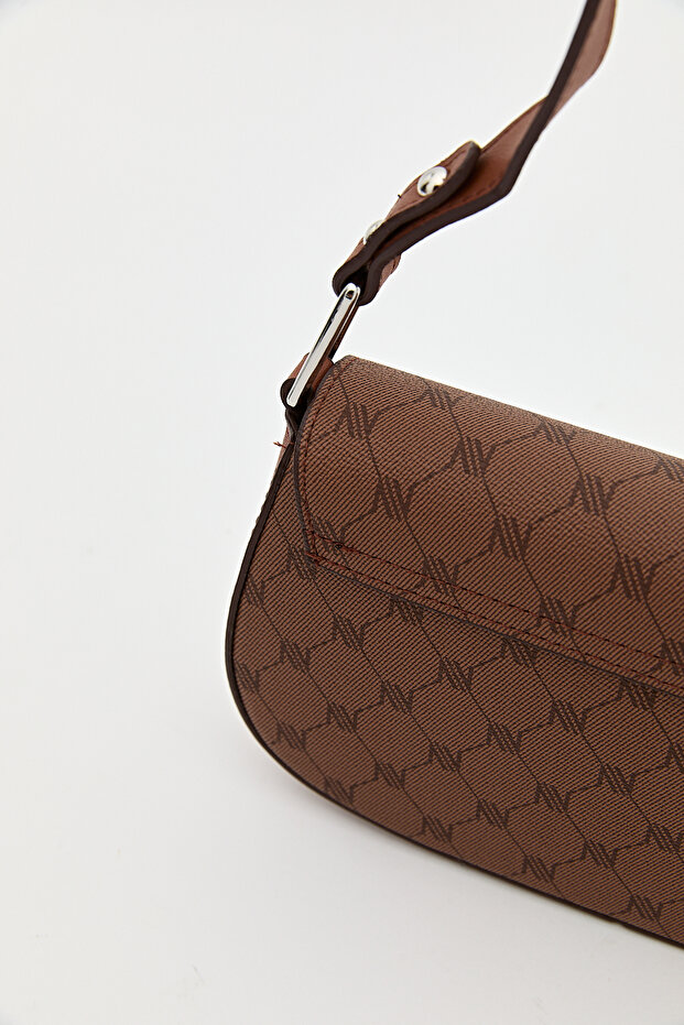 Monogram Covered Shoulder Bag Brown - 5