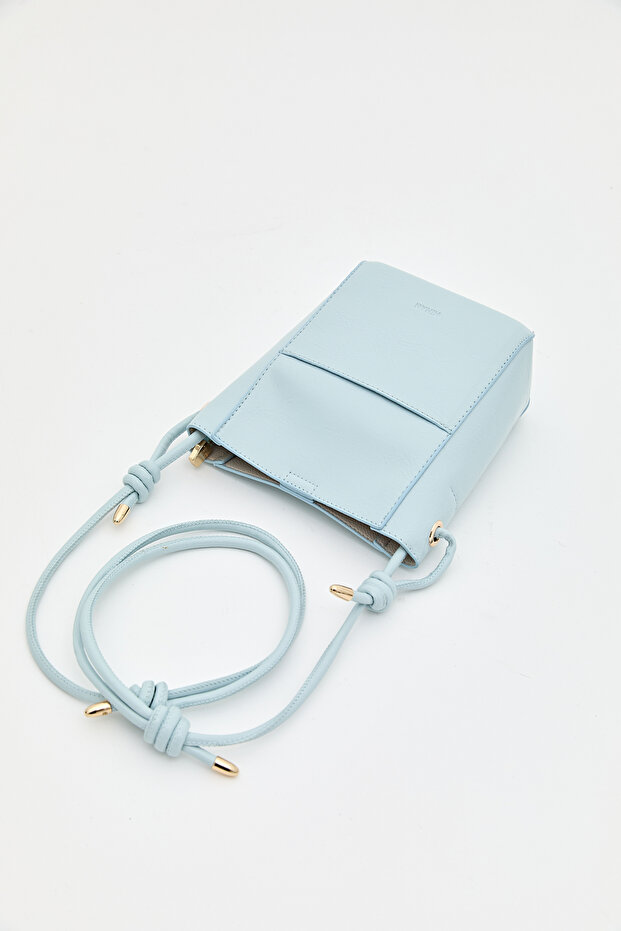 Çapraz Askılı Mini Çanta Mavi - 5