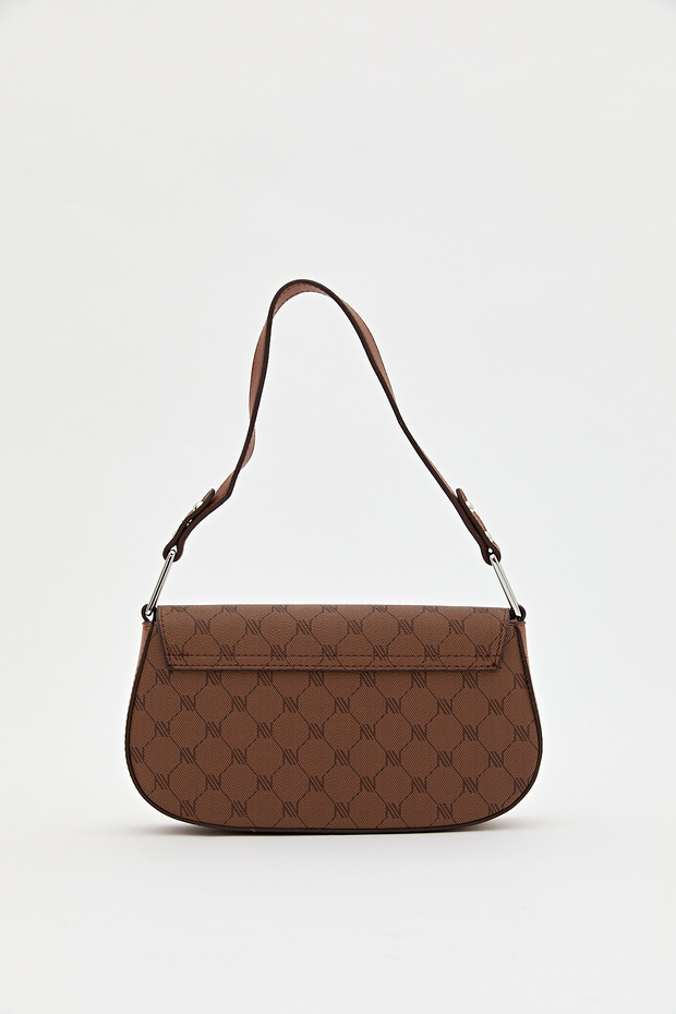 Monogram Covered Shoulder Bag Brown - 4