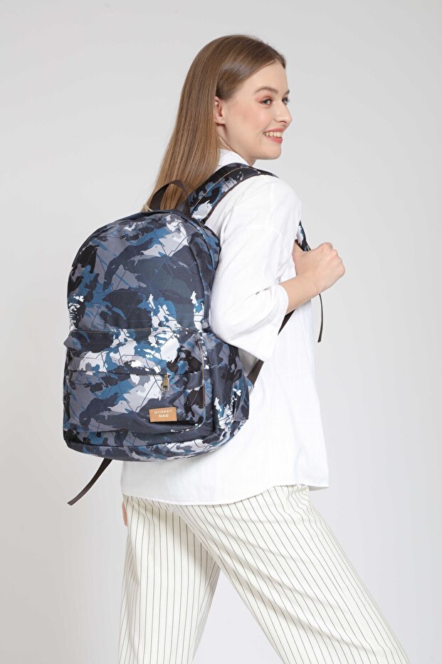 Unisex Aviator Camouflage Pattern Waterproof Backpack Daily School Travel Camping Use