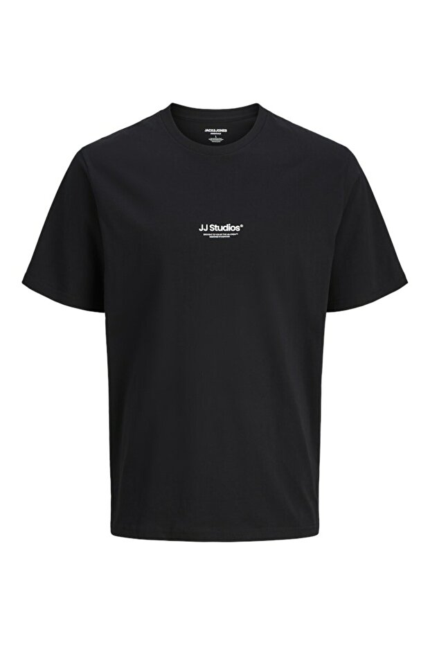 Men's Black Jjesoho Tee Ss Crew Neck Noos Pls Plus Size T-Shirt 12279591-Black