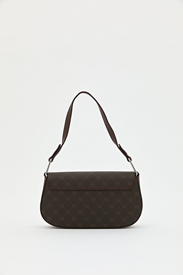 Monogram Covered Shoulder Bag Brown - 4