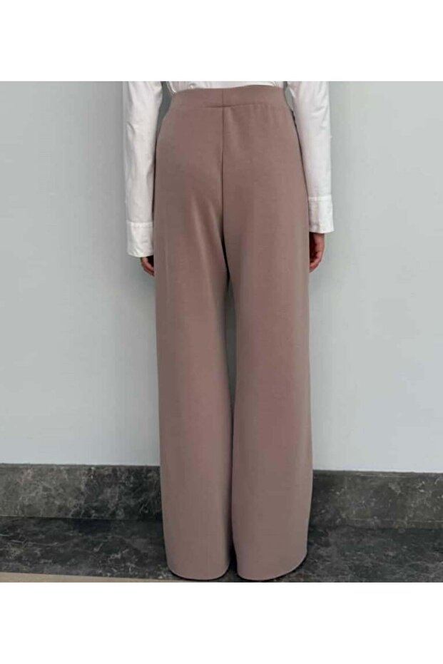 Bol Paça Örme Pantolon - 3