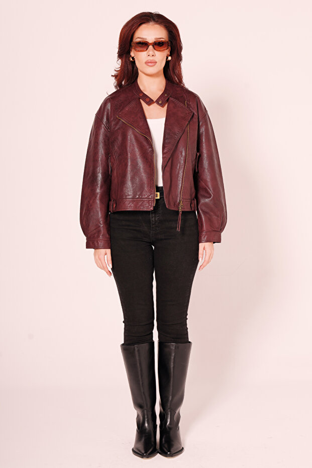 Kruvaze Deri Ceket - 2