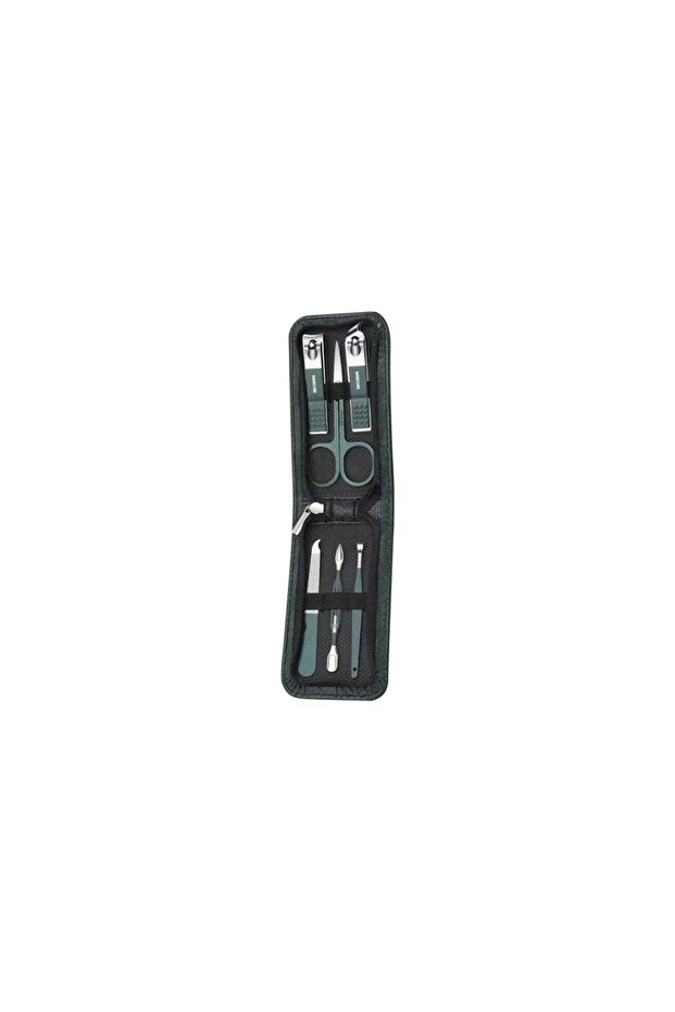 6 Piece Manicure Pedicure Set with Leather Case - Special Nail Clippers & Grooming Bag