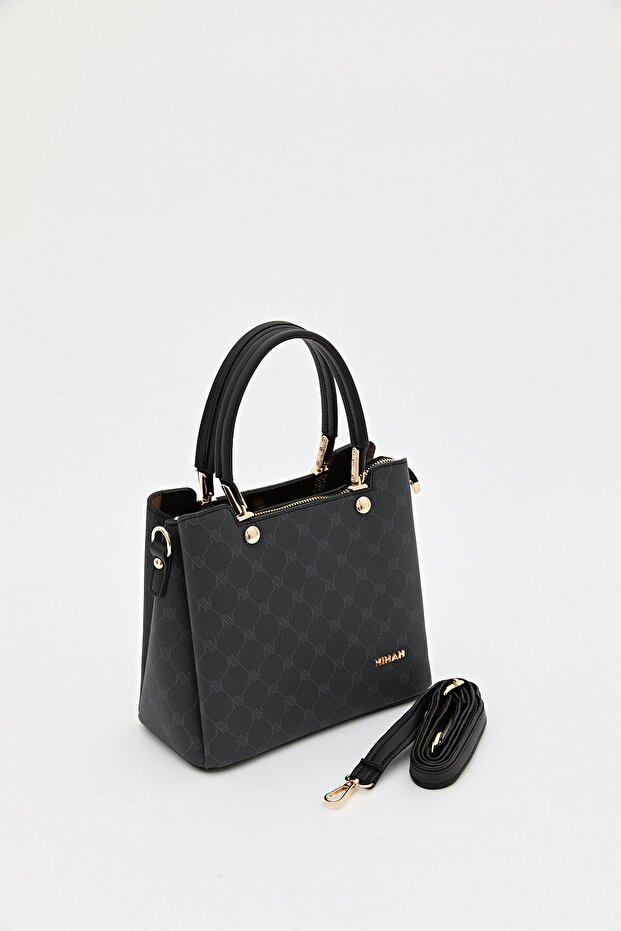 Monogram Tote Çanta Siyah - 1
