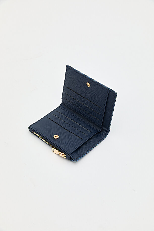 Monogram Wallet Navy Blue - 4