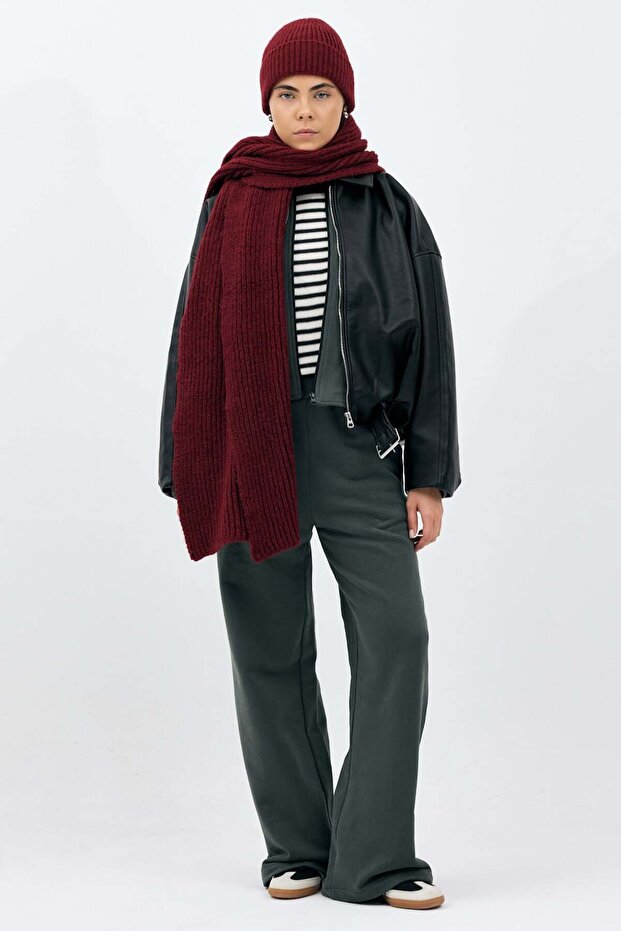 Fitilli Örme Atkı - 2