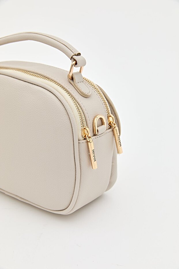 Çapraz Askılı Çanta Bej - 5