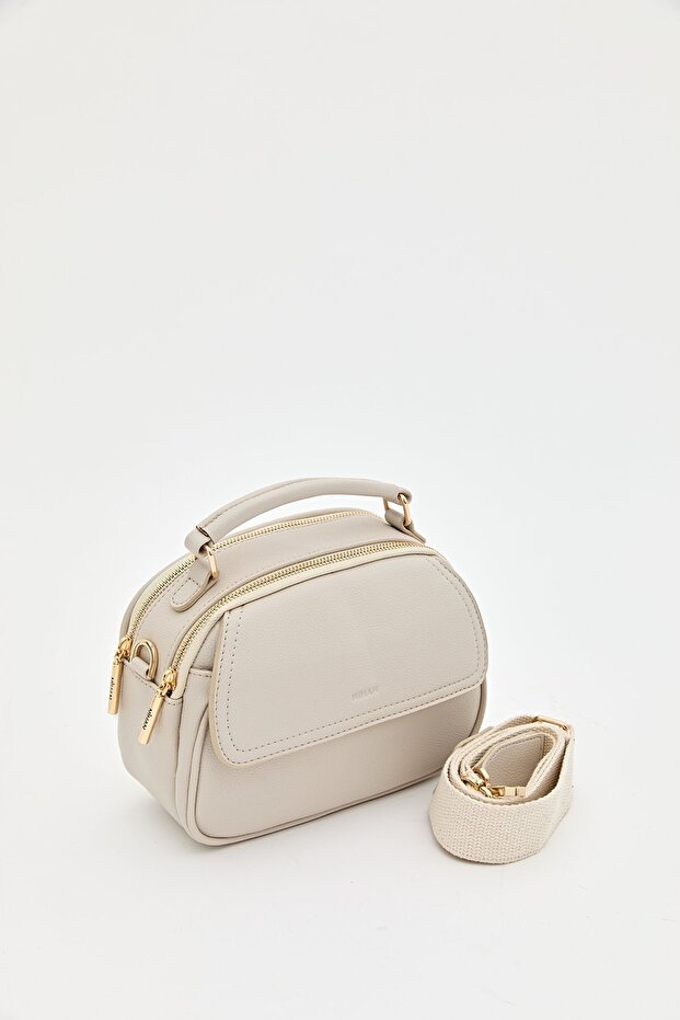 Çapraz Askılı Çanta Bej - 1