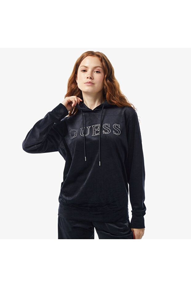 Kadın Siyah Sweatshirt - 1