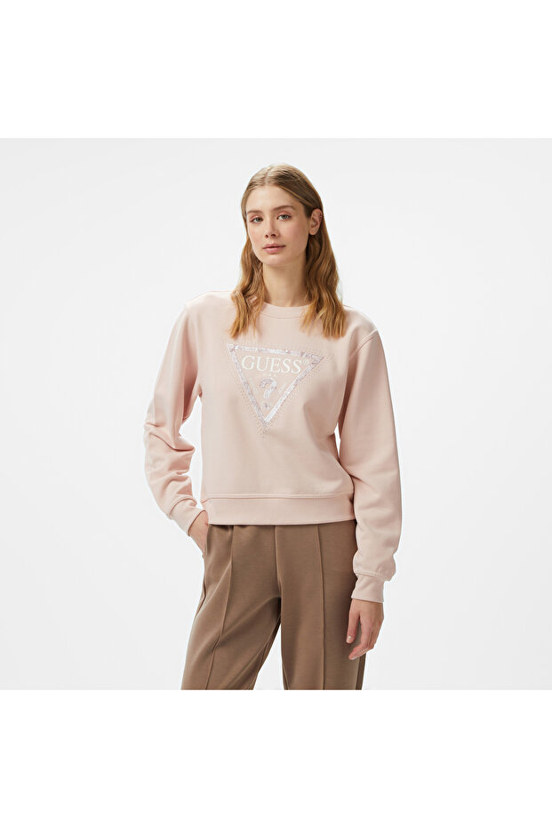 Python Candy 380 Kadın Pembe Sweatshirt - 1