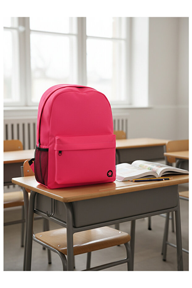 Two-Eye Backpack Neon Pink - 3