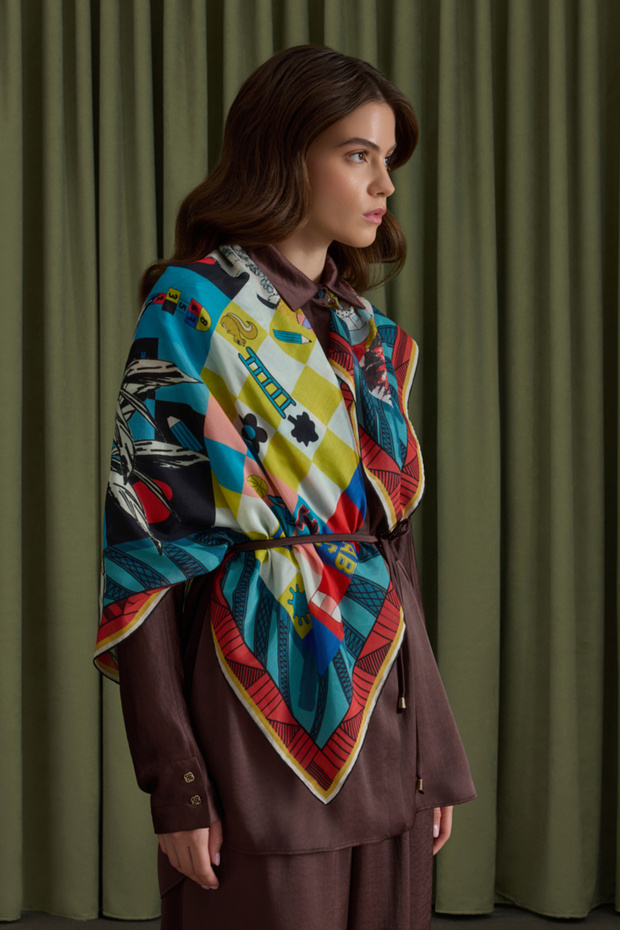 Saten Dökümlü Bluz - 2