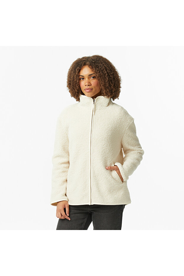 Kadın Krem Oversize Sweatshirt - 1