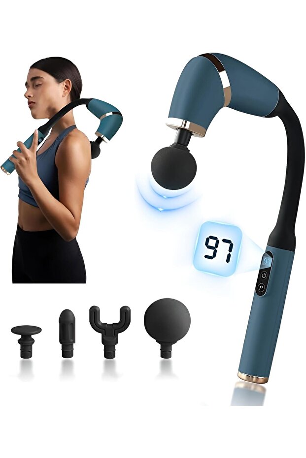 Massage Gun Deep Tissue Handheld Percussion Massager, 12mm, 3 Modes & 6 Speeds