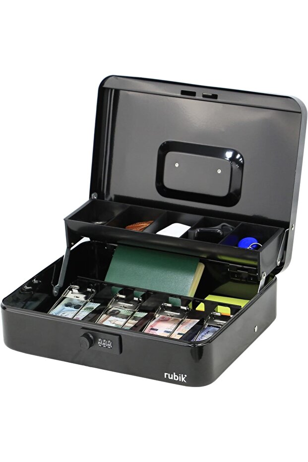 X-Large Cash Box with Combination Lock (Black)