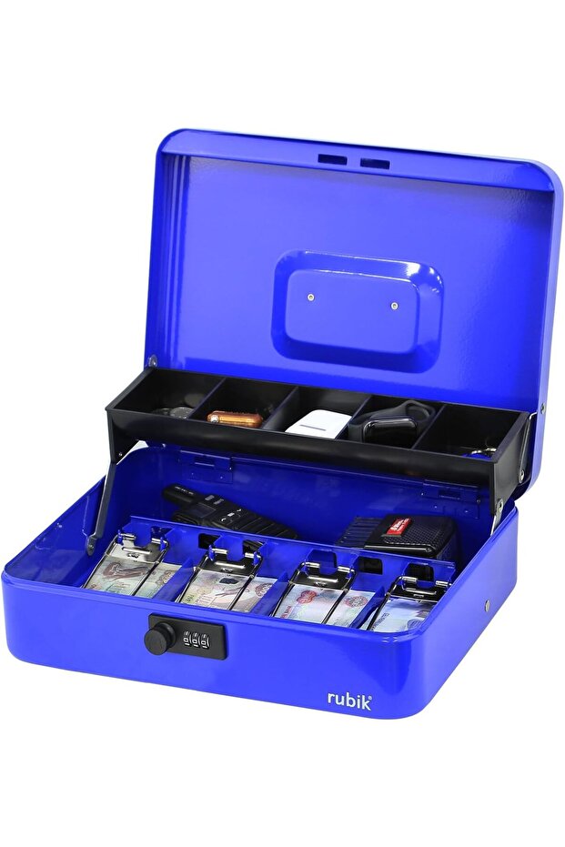 X-Large Cash Box with Combination Lock (blue)
