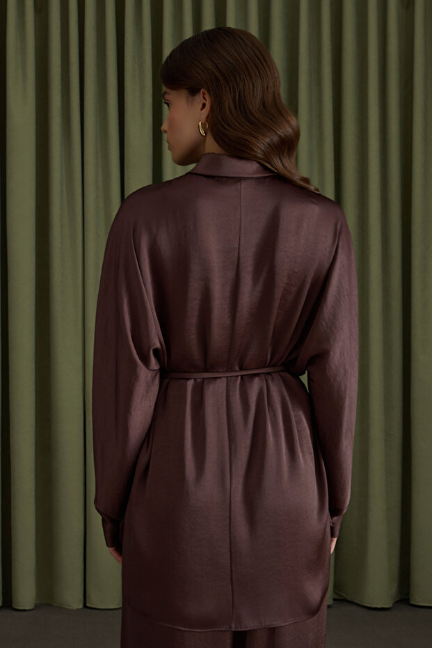 Saten Dökümlü Bluz - 5