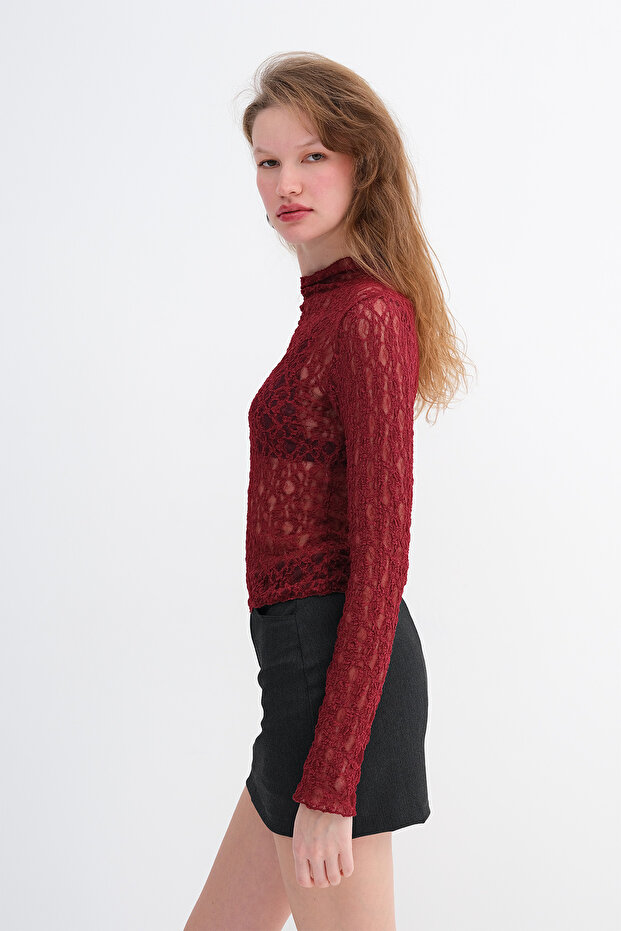 Dantelli Transparan Bluz B17693 - 5