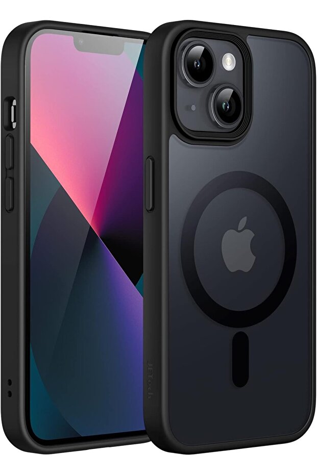 Magnetic Case for iPhone 13 6.1-Inch Compatible with MagSafe - Translucent Matte Back (Black)