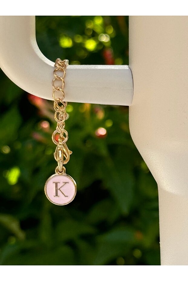 Pink Thermos Compatible Accessory with Letter K/Letter K Thermos Charm/Letter Thermos Ornament