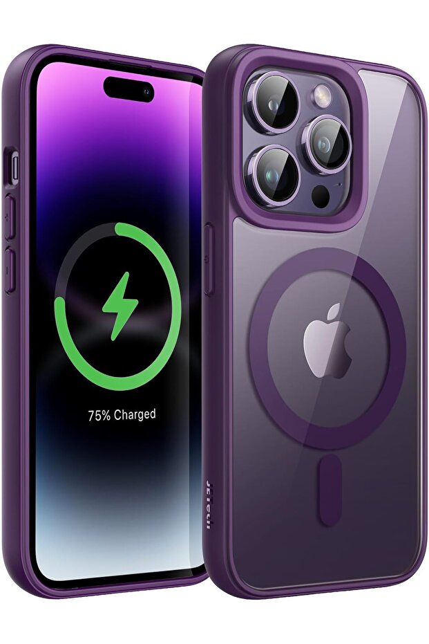 Magnetic Case for iPhone 14 Pro Max 6.7-Inch, MagSafe Compatible, Shockproof Clear Back (Deep