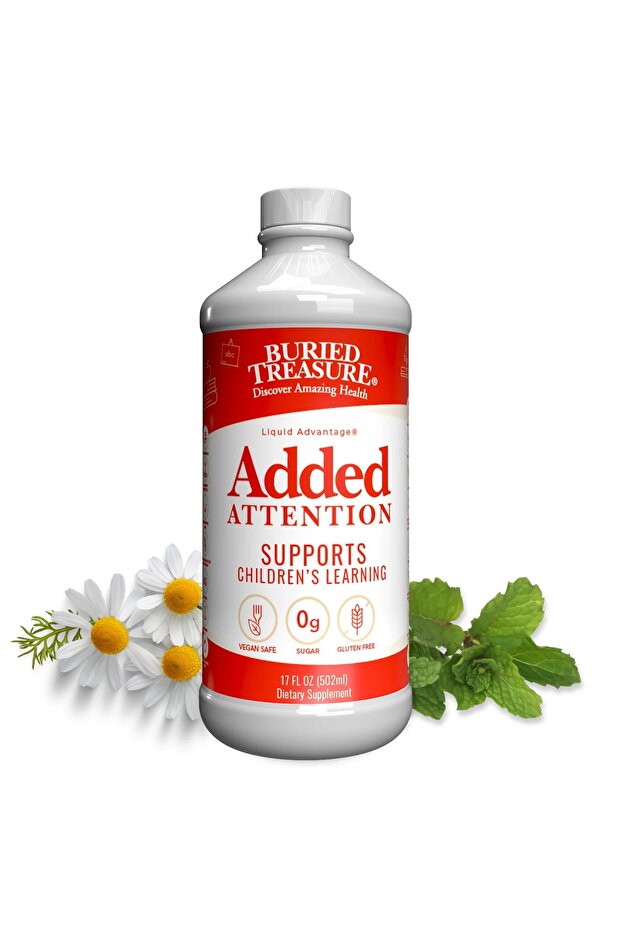 Added Attention - Phosphatidylserine and Phosphatidylcholine Gaba Dha B and Herbal Blend - 496 ml